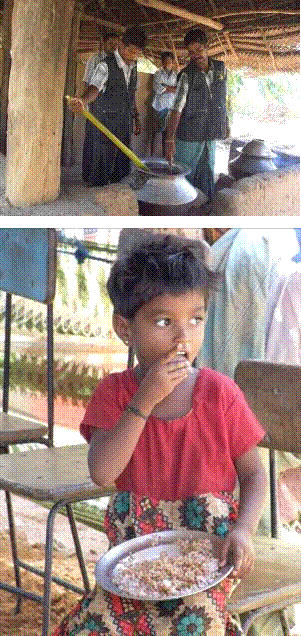 TRO officials preparing food for IDPs in Vanni Sri Lanka August 2008