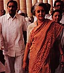 R K Dhawan with Indira Gandhi  Pic: Sharad Saxena