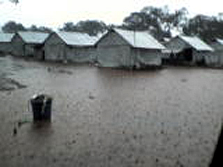 Manik Farm flooded August 15 2009 Vavuniya Sri Lanka Tamil detention camp