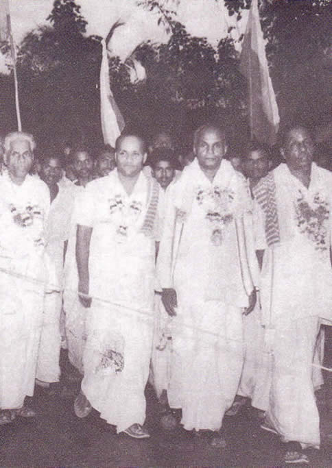 Visvanather Dharmalingam in 1974 on extreme right