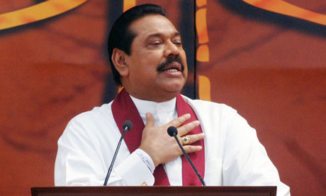 Sri Lanka's president, Mahinda Rajapaksa 2010