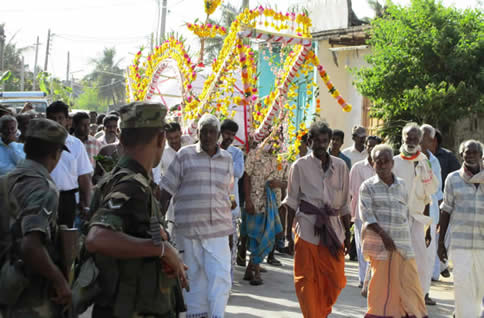 Parvathi Amma's funeral procession Jaffna Sri Lanka February 22 2011 Prabakaran's mother courtesy TamilNet