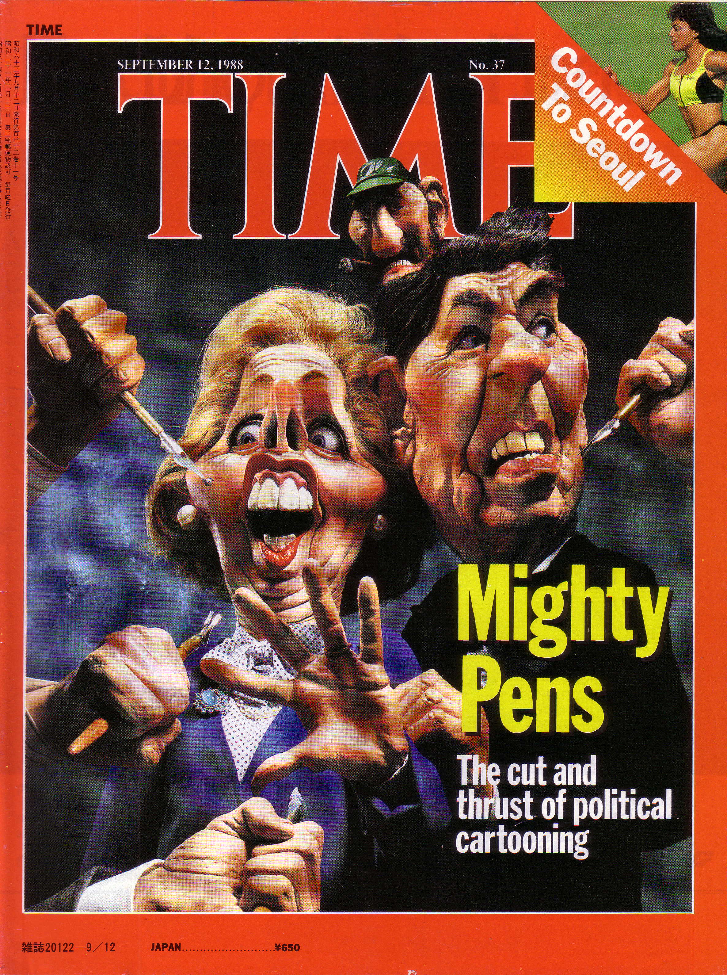 Thatcher and Reagan Time mag. cover 1988