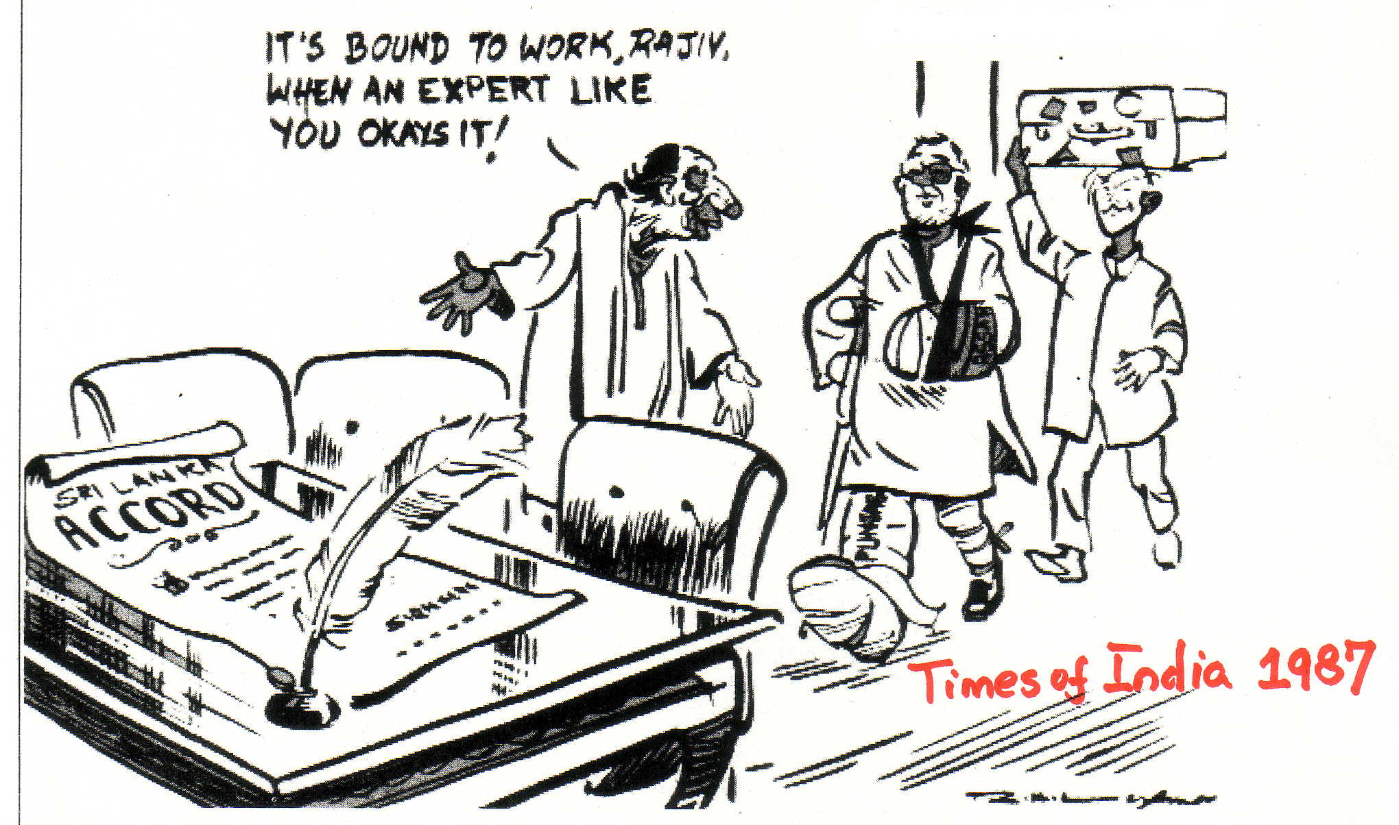 Laxman cartoon 1987
