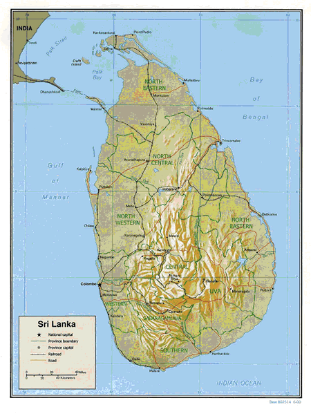 Map: Sri Lanka