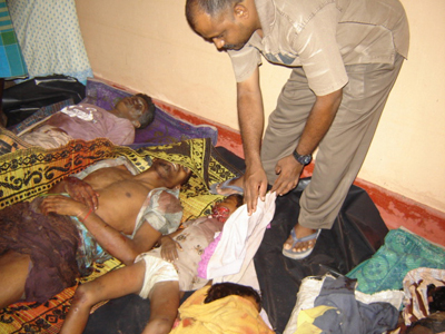 These Tamil dead were among the scores of civilians killed last week when the Sri Lankan army bombed a school that was being used as a shelter for refugees. 2006