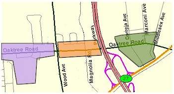 map of Oaktree road