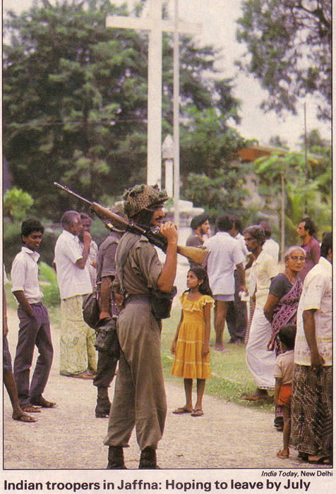 Asiaweek Feb 19 1988 Indian troops in Jaffna Sri Lanka