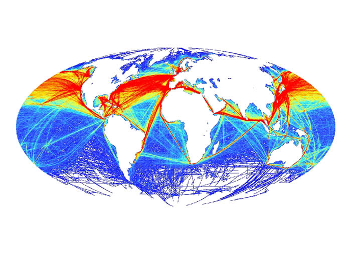 Global Marine Activity (Shipping) 2008 from National Center for Ecological Analysis & Synthesis UC Santa Barbara