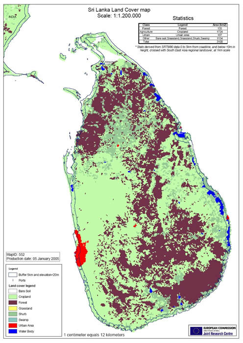 Land Cover map Sri Lanka 2005