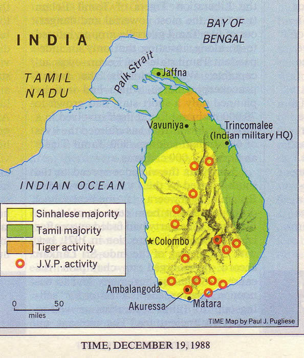TIME graphic Dec 19 1988 Sri Lanka