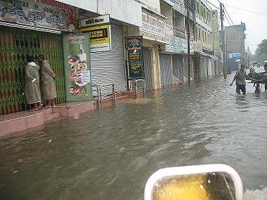 Hospital Road Jaffna after Cyclone Nisha November 2008