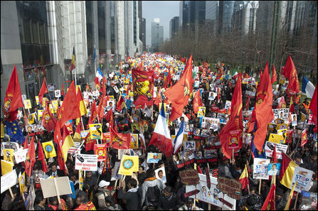 Brussels protest of Sri Lankan Tamils March 2009