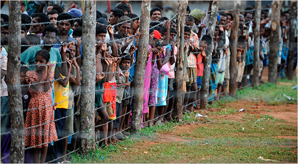 Chettikulam internment camp Sri Lanka April 30 2009