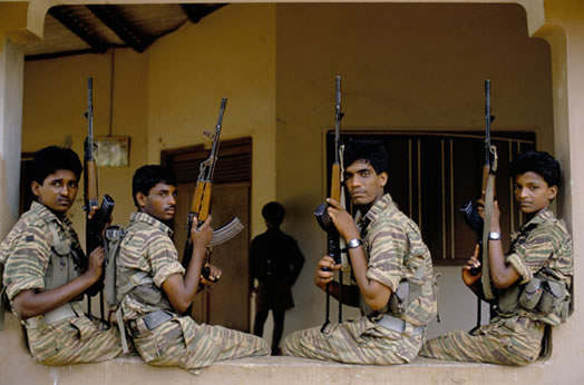 Jaffna, 1991: Young Tamil Tiger fighters, some of them children