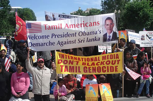 Tamil American Protest at White House May 19 2009