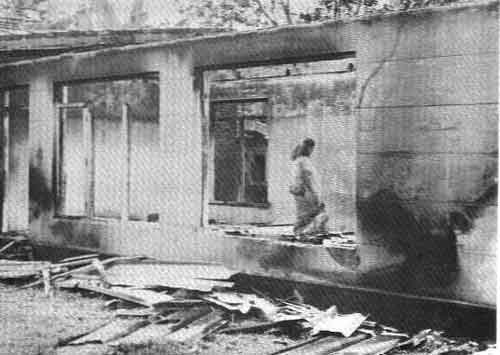 Burnt Tamil home Colombo Sri Lanka July 1983