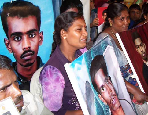 Protest re Sri Lanka disappearances abductions April 8 2007