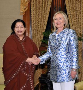 Jayalalitha & Clinton July 2011 Chennai
