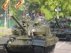Sri Lanka tanks in parade 2011