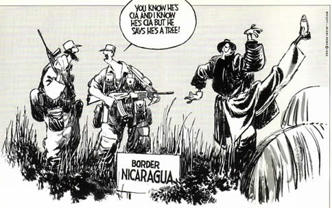 Don Wright cartoon on CIA activities 1983