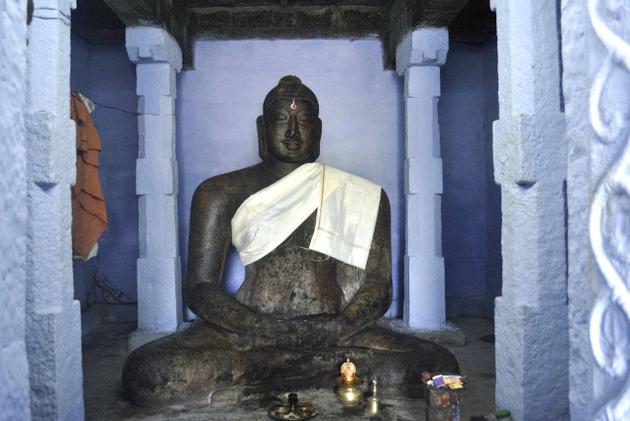Their own Sami: Buddha with an angavastram. Photo: A. Srivathsan 2012