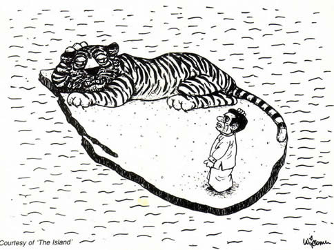 Wijesoma cartoon circa 1989 The Island Sri Lanka Tamil Tigers