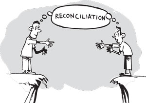Reconciliation cartoon Daily Mirror Colombo August 17 2012