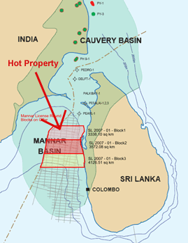 Mannar Basin Oil Concessions June 2008