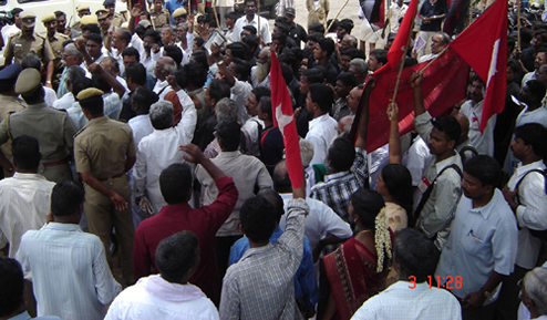Arrest of Tamil Nadu supporters of Eelam Tamils protesting Trinco bombings 5/3/06