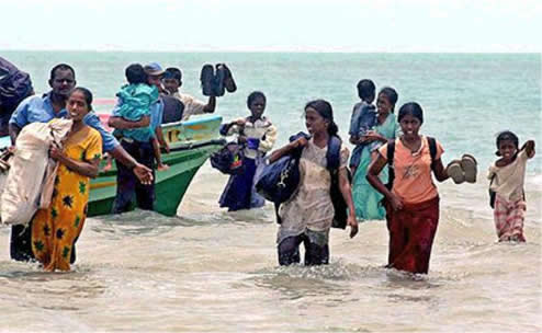 Eelam Tamils arriving as refugees in India from Sri Lanka 2006
