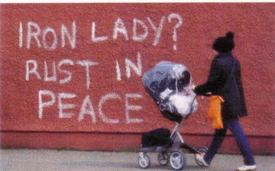 Anti Thatcher graffiti in west Belfast AP photo