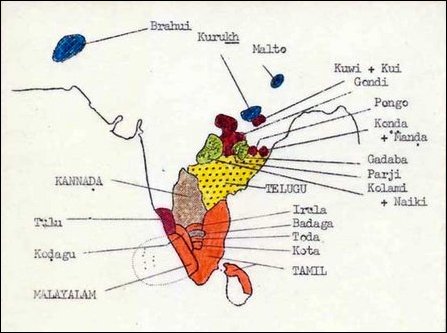 Distribution of Dravidian-speaking peoples