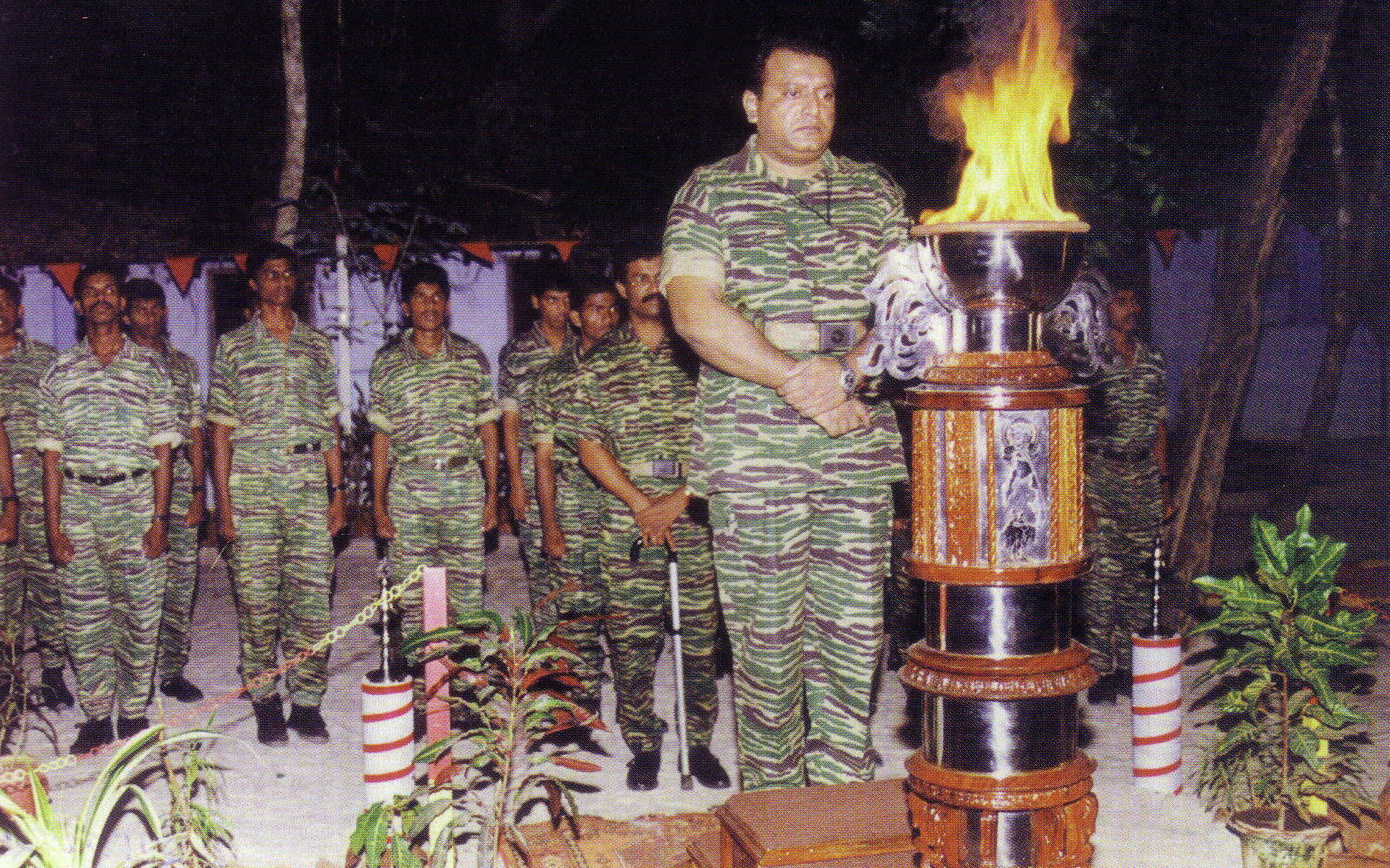 Prabhakaran at a Maaveerar Day Memorial Ceremony