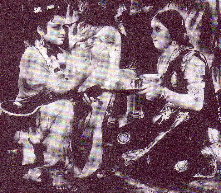 M.S. Subbulakshmi (lt) in 'Savitri' (2) movie