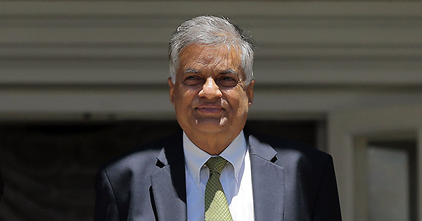 Sri Lanka Prime Minister Ranil Wickremesinghe. Pic: AP.