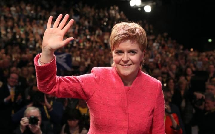 First Minister Nicola Sturgeon after speaking at the SNP Spring Conference at the AECC in Aberdeen