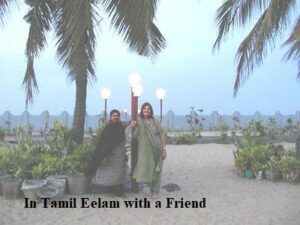 Margaret Trawick in Tamil Eelam with a friend